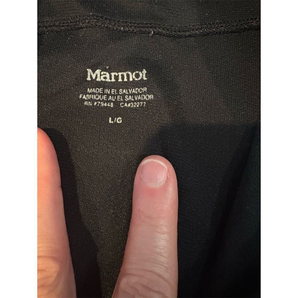 Marmot Men's Large Black Lightweight 1/2 Zip Pullover Long Sleeve - Picture 6 of 8